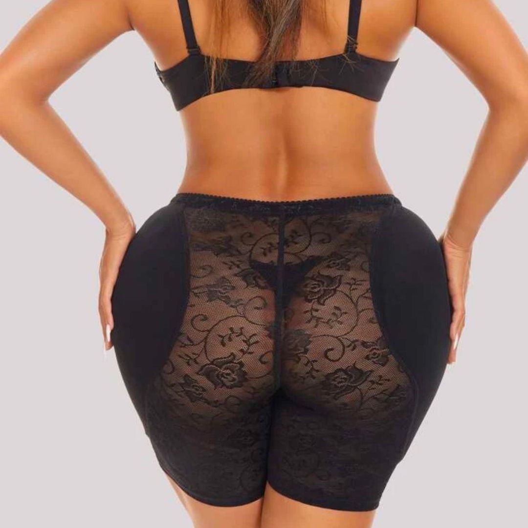 Floral detachable pad Shapewear short Butt enhancer booty lifter