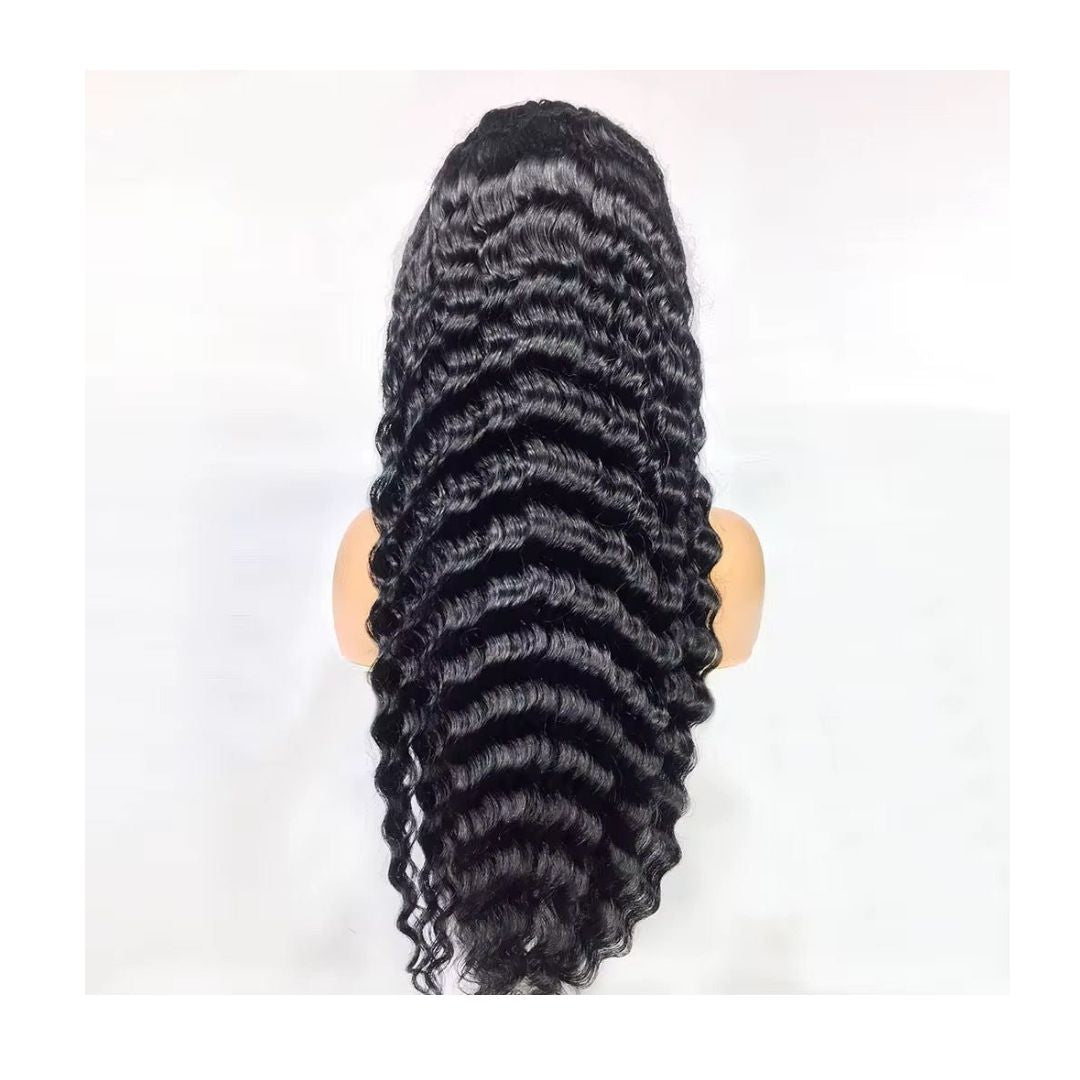 Deep waves human hair wigs 13x4 lace frontal
