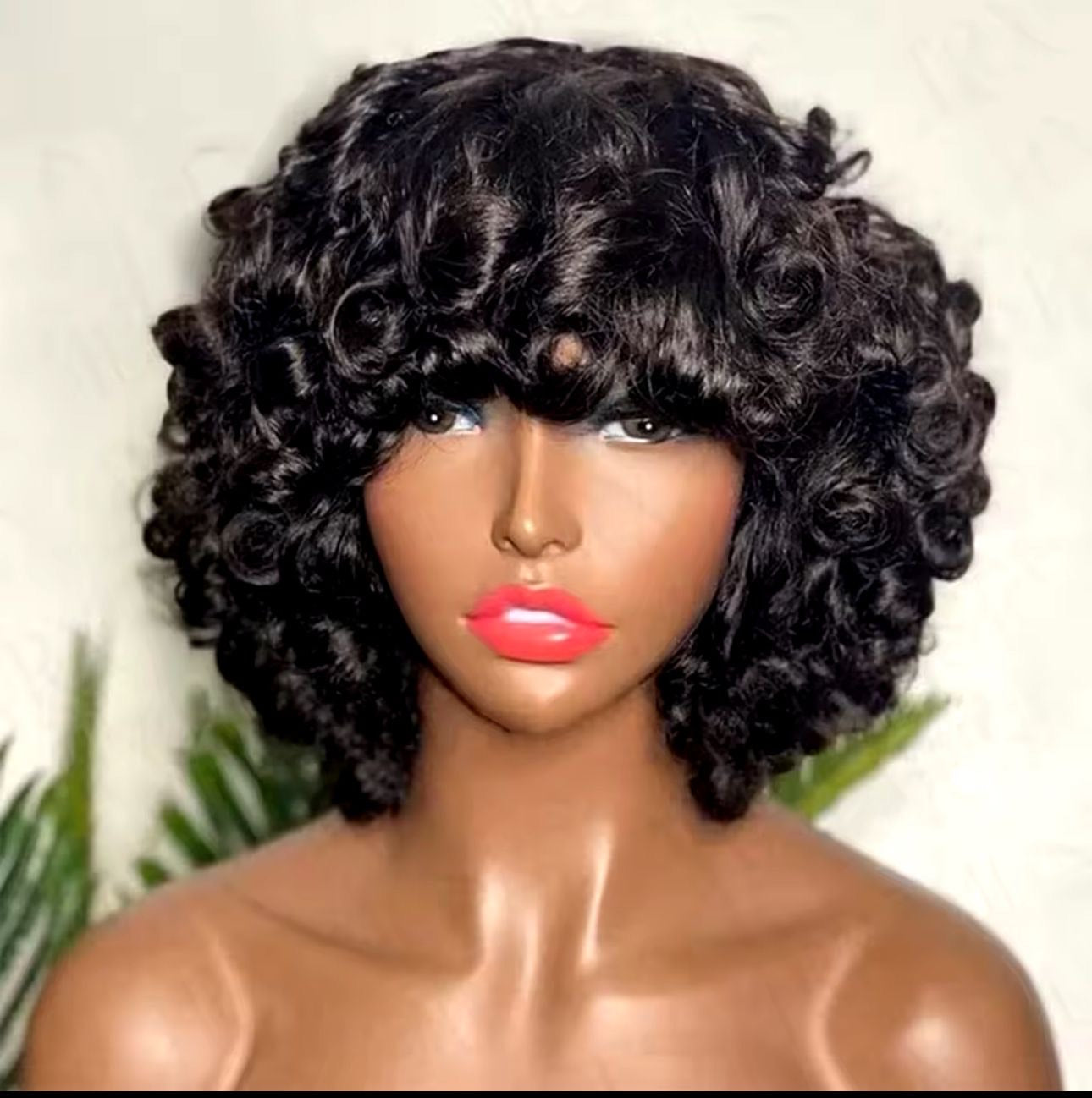 350 density Fumi Curly Bob Wig Buncy Pixie cut