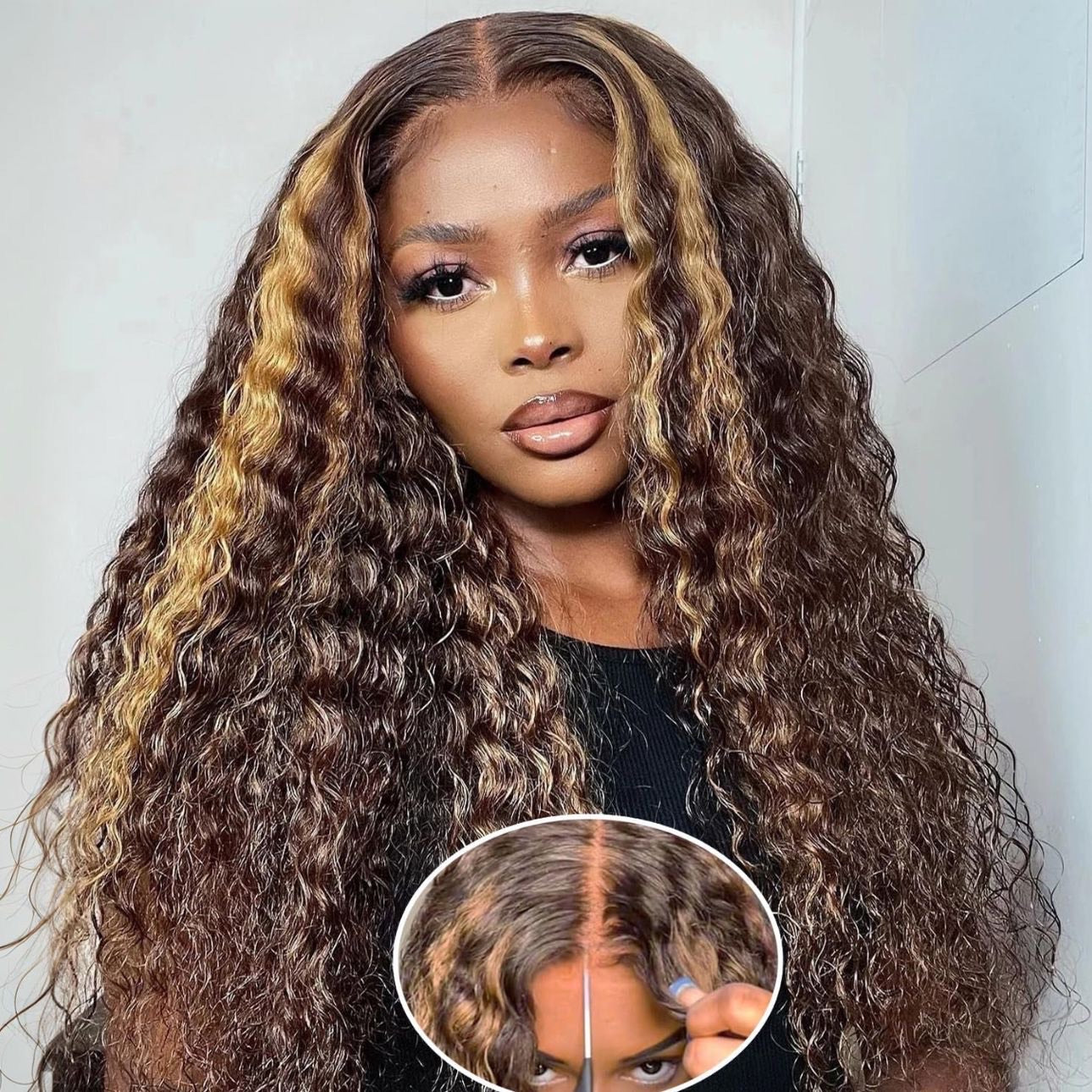 Glueless Wigs Human Hair Pre Plucked Pre Cut 4/27 Moca Blonde 13x4 HD 180% Density